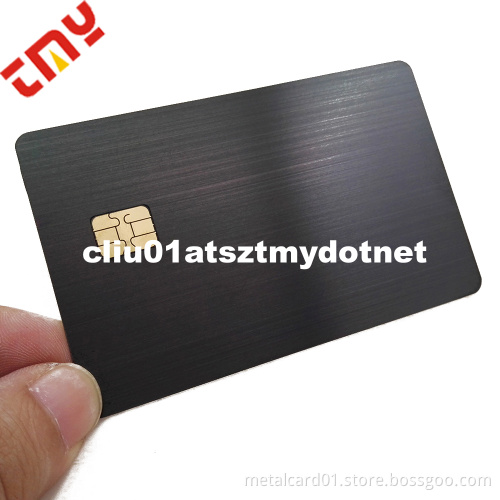 Custom Luxurious Black Stainless Steel Brushed Metal Card